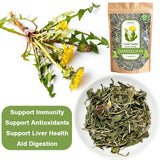 Dandelion Root Tea Loose Leaf, 2 oz (56g) - Organic Diente de Leon Herbal Tea for Liver & Kidney Cleanse, Digestive Aid, Natural Caffeine-Free