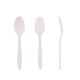 AmerCareRoyal Heavy Weight Individually Wrapped Disposable Polystyrene Plastic Teaspoons for Restaurants and Catering, White, Pack of 1000