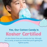 Lieber's Cotton Candy | 48 Pack of Light & Fluffy Vintage Candy | Blue & Red Carnival Birthday Party Favors Treats Supplies for Kids, Kosher | 0.8