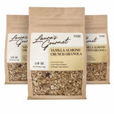 Laura's Gourmet Granola Vanilla Almond Crunch, 12 oz - 3 packs, Gluten-Free Oats, Vegetarian, Dairy & Soy Free Snack, Organic Honey, Almonds