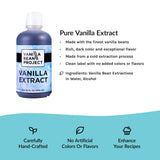 Pure Vanilla Extract | Cooking and Baking Necessity | Vanilla Bean Project | 8 Ounce