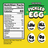 VAN HOLTEN’S - Unapologetically Pickled Egg - Ready-to-Eat Pickled Egg Snack - Tangy Savory Protein Snack - Low Carb, All Natural, Zero Sugar