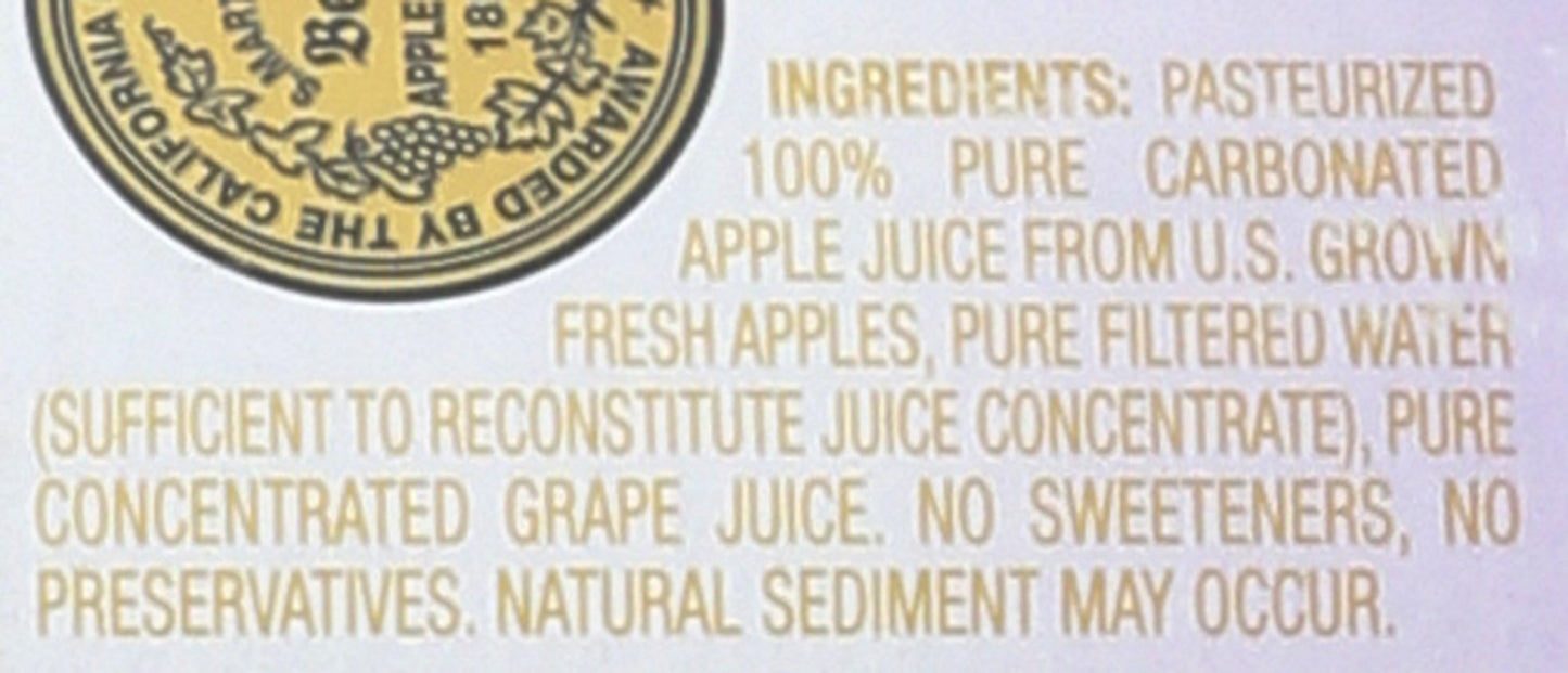 Martinelli's Sparkling Apple Grape Juice 25.4 oz. (Pack of 2)