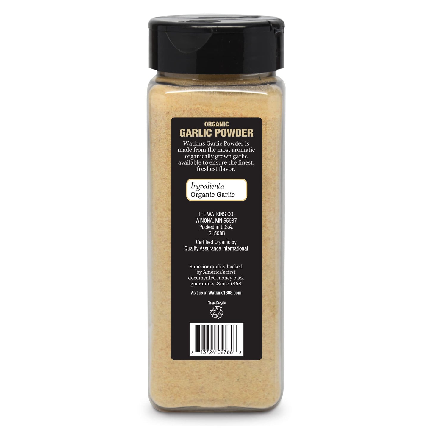 Watkins Organic Garlic Powder, 9.1 oz., 1-Pack