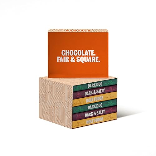 TCHO Dark Chocolate Gift Box | Plant Based, Organic & Fair Trade Dark Chocolate Bars | Non GMO, Non-Dairy, Vegan, Soy Free | Perfect for Gifting | 6