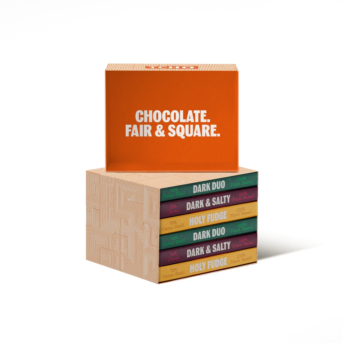 TCHO Dark Chocolate Gift Box | Plant Based, Organic & Fair Trade Dark Chocolate Bars | Non GMO, Non-Dairy, Vegan, Soy Free | Perfect for Gifting | 6