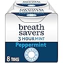 BREATH SAVERS Peppermint Flavored Sugar Free Breath Mints Tins, 1.27 oz (8 Count)