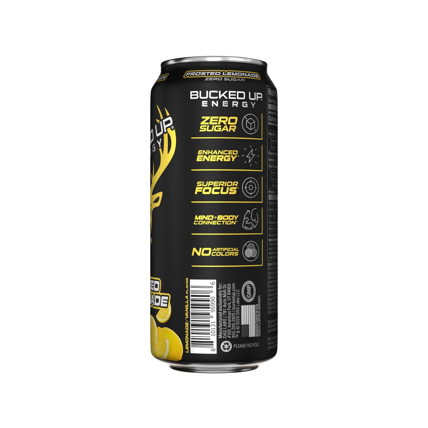 Bucked Up Energy Zero Sugar | 300mg Caffeine Energy Drink with AlphaSize TeaCrine Dynamine and Huperzine A | Zero Sugar Performance Beverage, 12 Pack