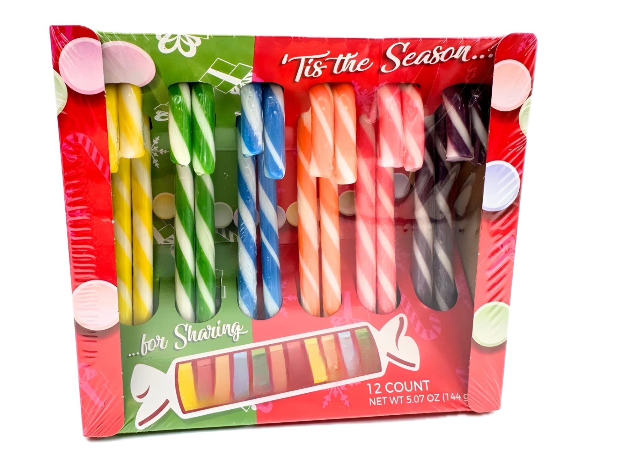 Smarties Candy Canes, Fruity Flavors, 12 Count, 2 Pack
