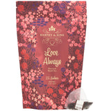 Harney & Sons Love Always Tea | 25 Sachets of Caffeinated Black Tea with Chocolate Flavor and Rosebuds, for your Valentine