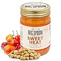 Big Spoon Roasters Sweet Heat Peanut Butter w/Habanero Chiles & Sea Salt - Low Sugar, Sweet & Spicy, Creamy Peanut Butter - Keto, Palm Free, & Vegan