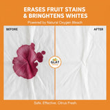 GLAT Group Enzyme-Powered Natural Oxygen Bleach (Powder) - Citrus Grove | Chlorine-Free Stain Remover & Laundry Whitener | Safe for Colors, Septic