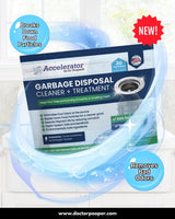 Accelerator by Dr. Pooper Garbage Disposal Cleaner and Treatment Eliminates Odors, Breaks Down Food Particles, Extends Disposal Life Non-Toxic, Septic