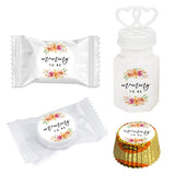 Andaz Press Autumn Fall Watercolor Baby Shower Party Collection, Chocolate Drop Label Stickers Trio, Mommy to Be, Autumn Floral Bouquet and Pumpkin