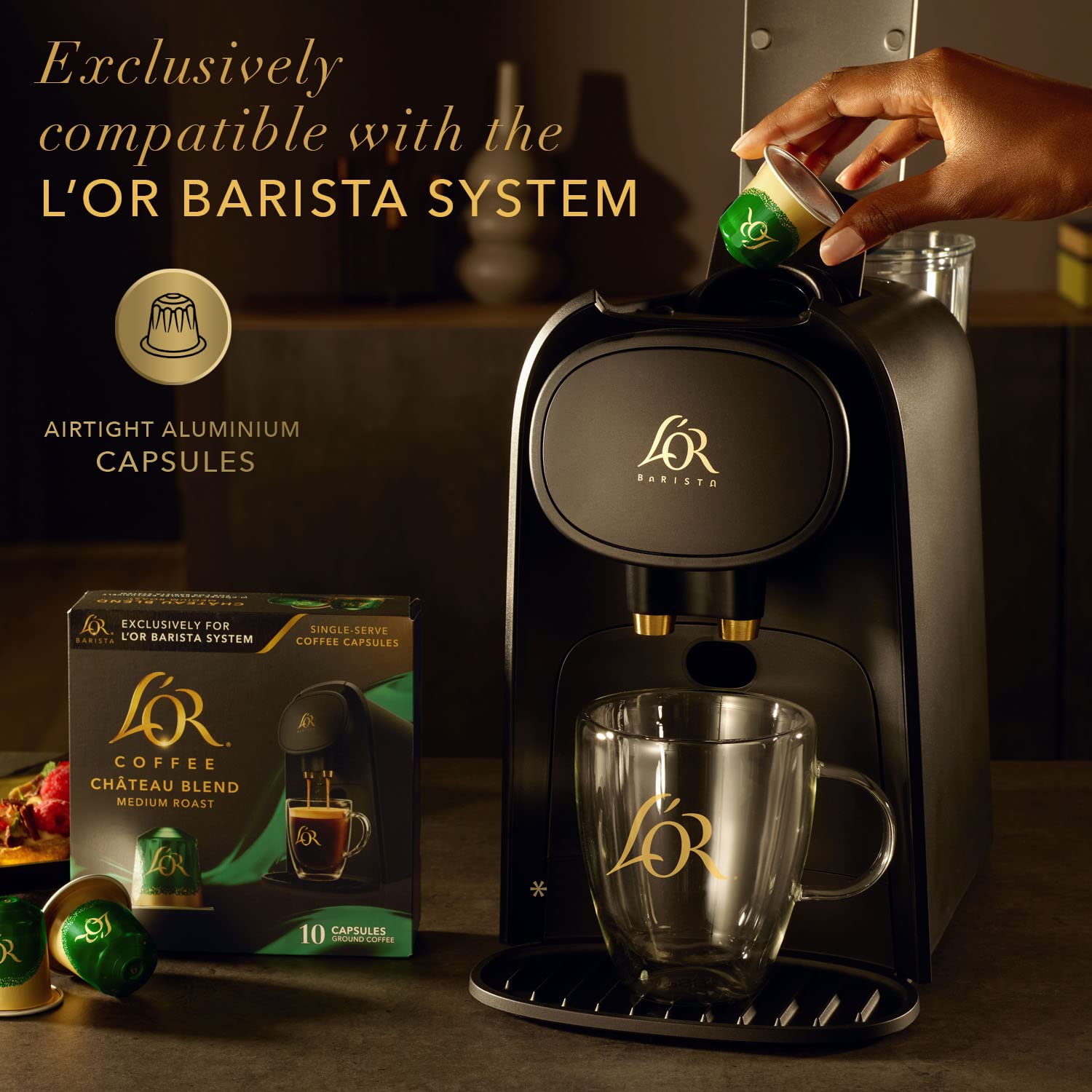 L'OR Barista Coffee Pods, 10 Count Peet's Berkeley, Single-Serve Aluminum Capsules Compatible with the L'OR BARISTA System, 10 Count (Pack of 1)
