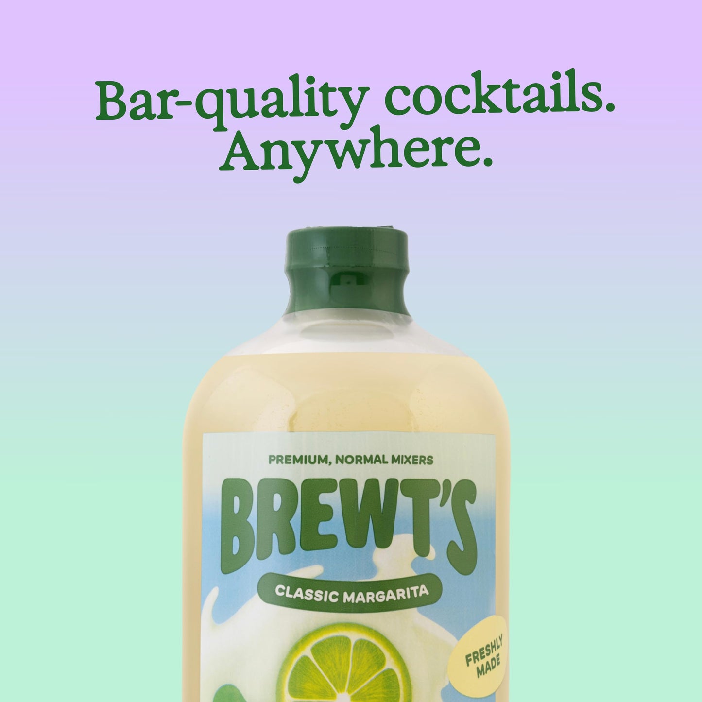 Brewt’s Classic Margarita Mix - Handcrafted Cocktail & Mocktail Mixer with Real Lime Juice, No Additives or Preservatives, Real Ingredients, - Classic