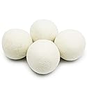 EcoJeannie (WB0004-4 Pack) Wool Dryer Balls - New and Improved XL Eco-Friendly Natural Unscented Fabric Softener Static Guard - 100% Natural New