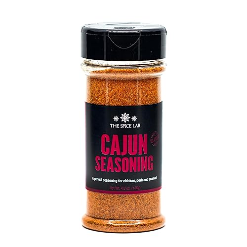 The Spice Lab Cajun Seasoning - Robust Gourmet Blend Cajun Powder Seasoning - Essential For Fish & Vegetables - The Definitive Mix to Infuse Southern