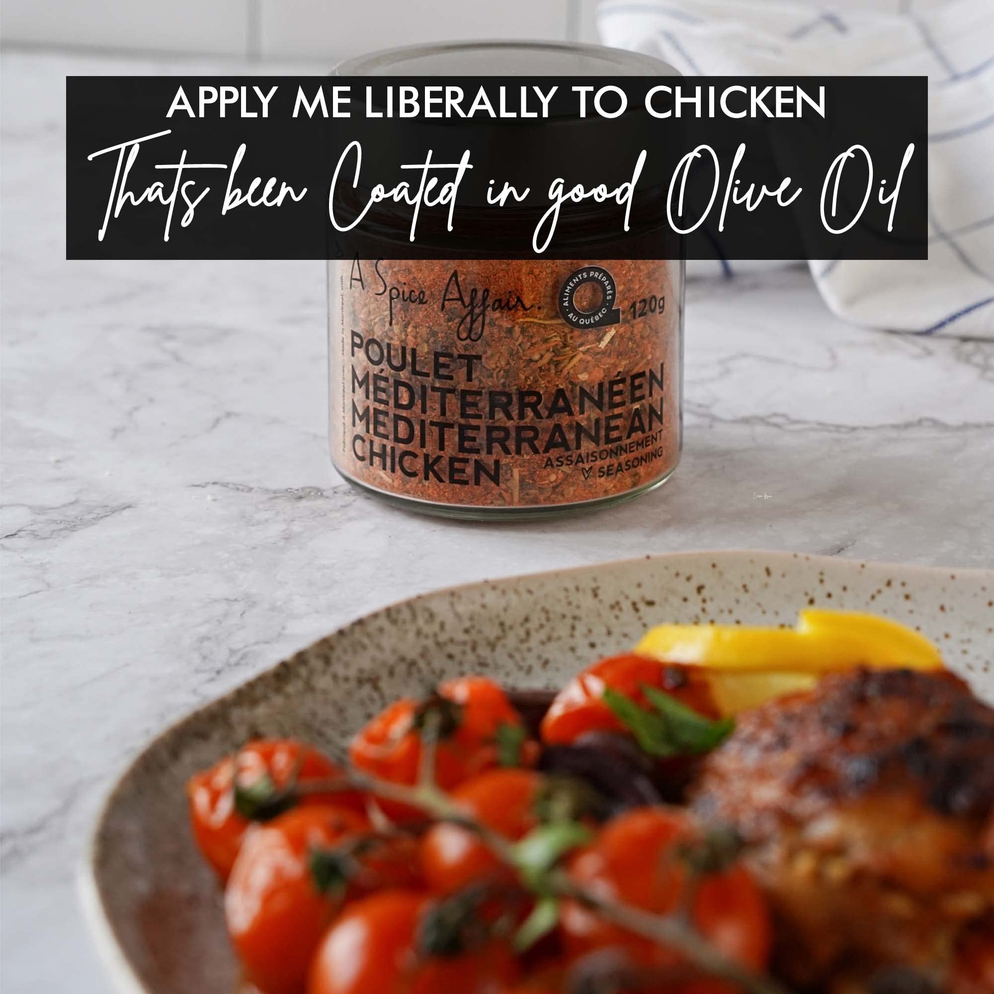 A Spice Affair’s Mediterranean Chicken Seasoning | Savoury, Herbaceous & Bright Mediterranean Blend | All-Natural, Non-GMO, Filler-Free | Perfect