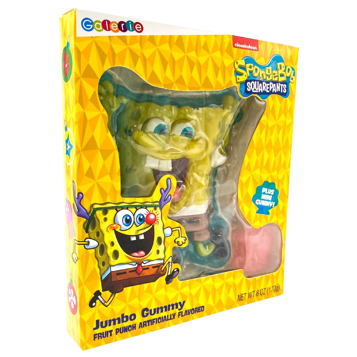 Spongebob Squarepants Gummy Candy with Mini Gary the Snail, Fruit Punch Flavored Party Favors, 6 Ounces