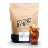Stone Street Cold Brew Coffee, Strong & Smooth Blend, Low Acid, 100% Arabica, Gourmet Coffee, Whole Bean, Dark Roast, Colombian Single Origin, 1 LB