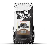 Wake The Hell Up! 1lb Ultra-Caffeinated Peanut Butter Cup Whole Bean Coffee, Low Acid, Medium-Dark Roast
