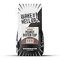 Wake The Hell Up! 1lb Ultra-Caffeinated Peanut Butter Cup Whole Bean Coffee, Low Acid, Medium-Dark Roast