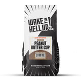 Wake The Hell Up! 1lb Ultra-Caffeinated Peanut Butter Cup Whole Bean Coffee, Low Acid, Medium-Dark Roast