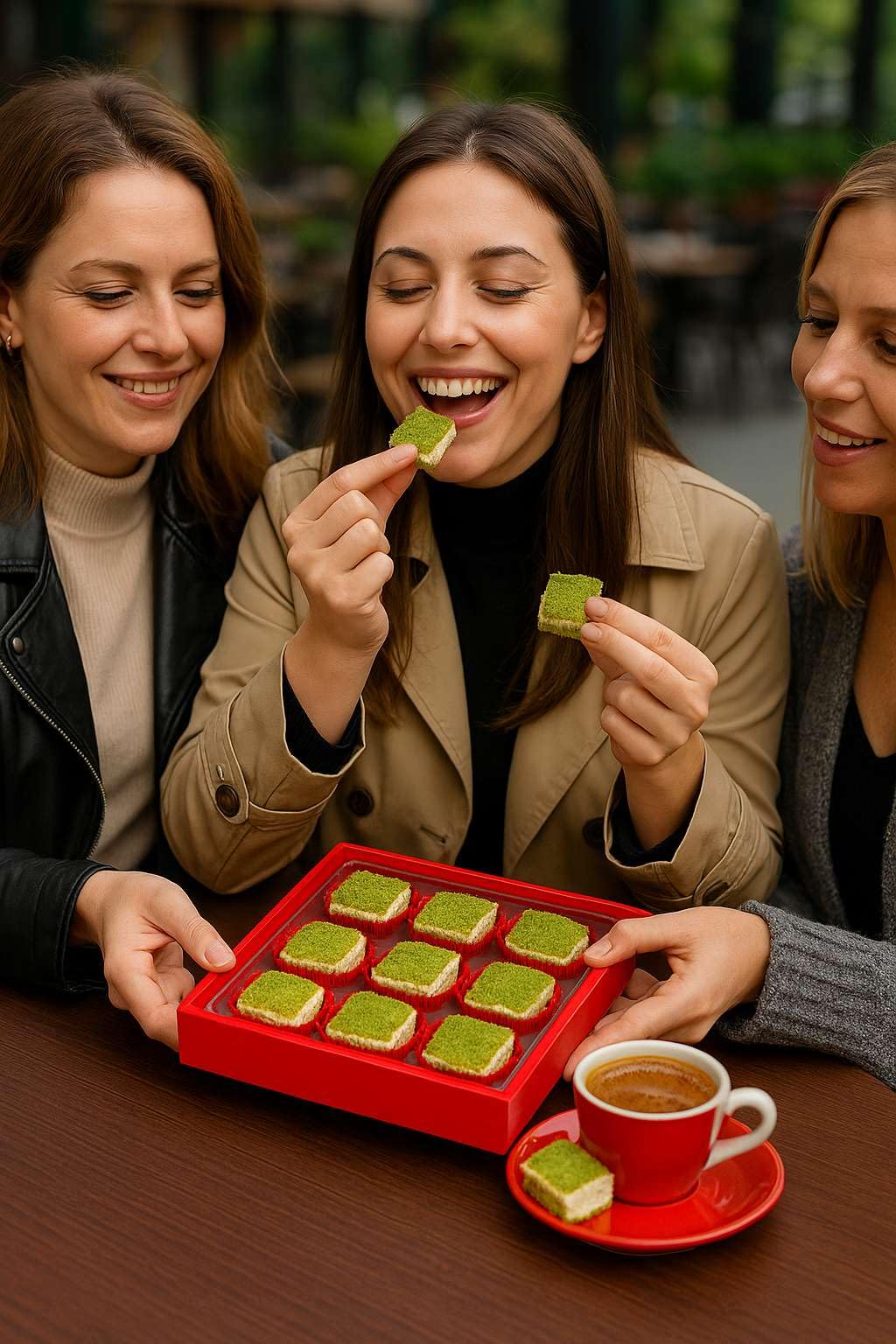 Lezzet, Handmade Baklava-Style Turkish Delight, Chocolate & Pistachio Lokum, 9 Pieces, Premium Dessert Treat, 8.99 oz (255gr)