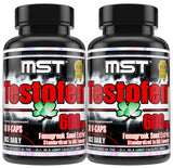 MST Testofen Supplement Twin Pack (2 Bottles of 30 Count Each) Fenugreek Seed Extract, Free Testosterone Booster, 600mg, 60 Count, Clinical Strength