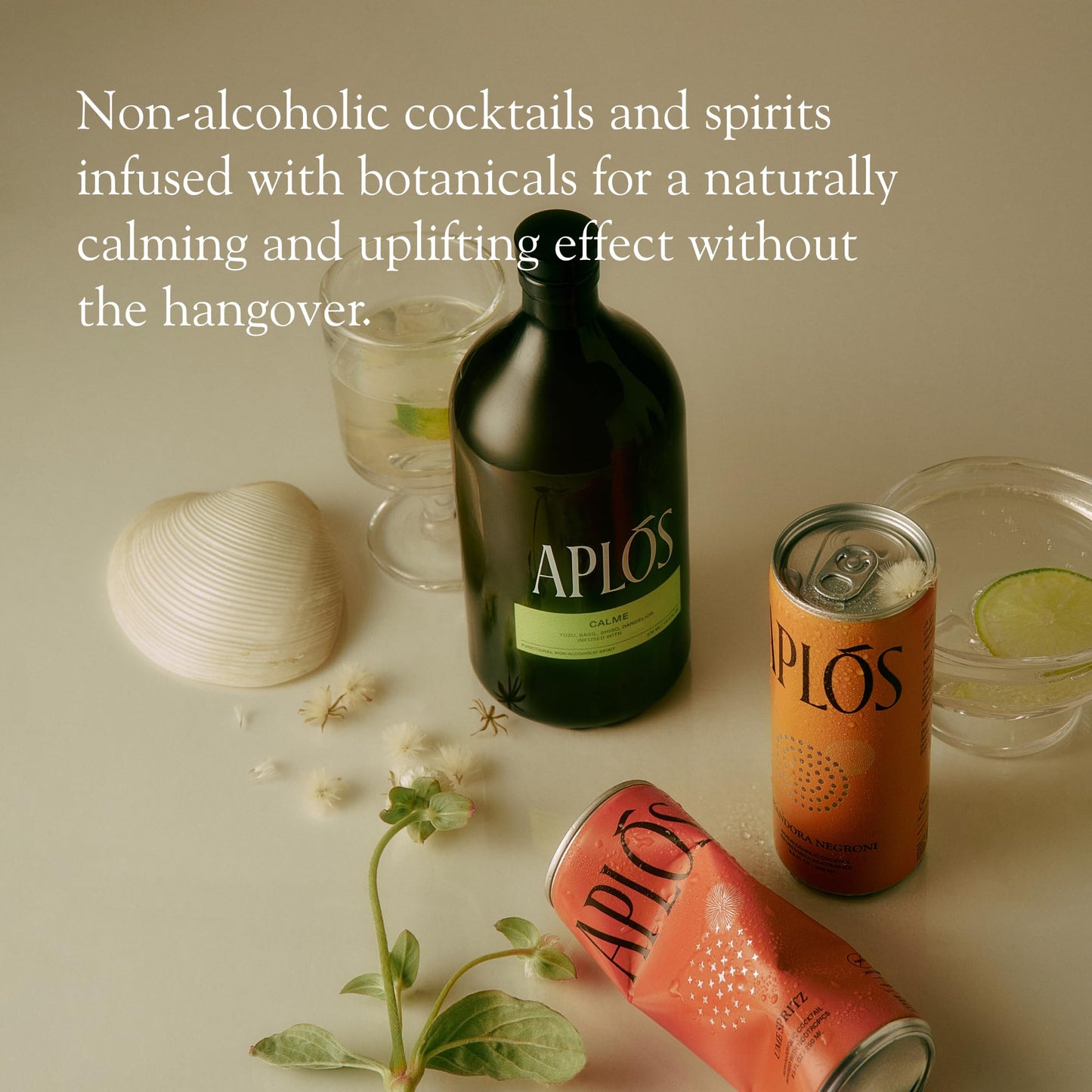Aplós Dry January Variety Pack of Non-Alcoholic Canned Cocktails and Spirits, Formulated with Adaptogens and Nootropics, Low Calorie, No Added Sugar