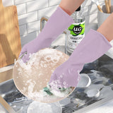 Reusable Kitchen Dishwashing Gloves - 3 Pairs Rubber Household Cleaning Gloves, Flexible and Durable & Non-slip Cleaning Gloves, Great for Kitchen