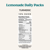 PUR Cold-Pressed Juices - Lemonade Daily Packs - 18 Bottles of Natural Lemonade with Turmeric and Agave - Hydrating & Refreshing Beverage Drink