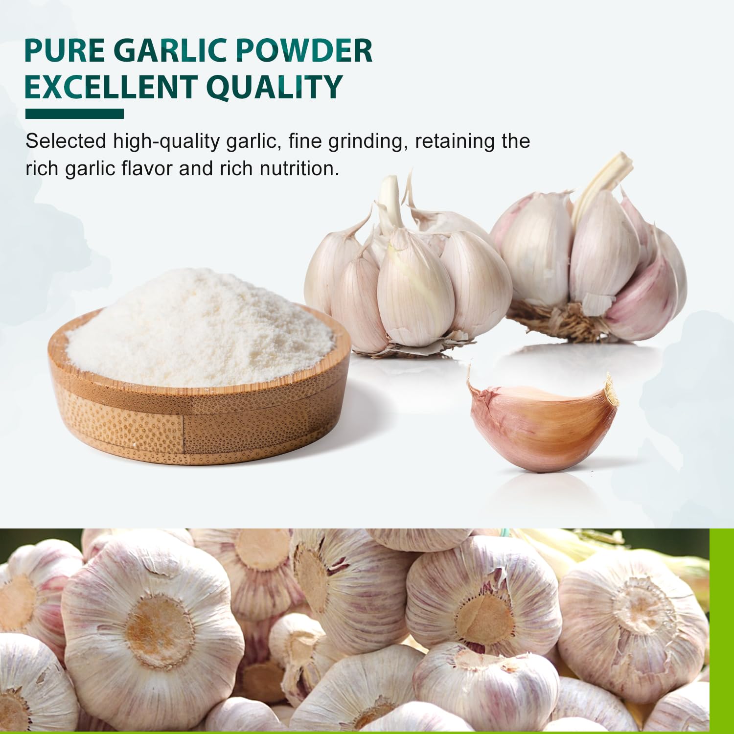 Soeos Garlic Powder, 105g (3.7oz), Garlic Powder Seasoning, Additive Free, Non-GMO, Garlic Seasoning for Flavor Vegetables, Grilled Meats, Salads