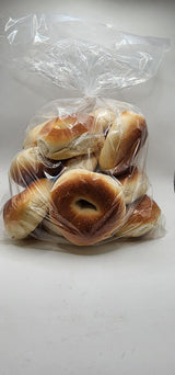 Elie's Mini Bagels - 6 packs of 12 Mini Plain Bagels = 72 total Mini