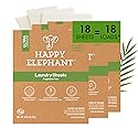 Happy Elephant Laundry Detergent Sheets, Fragrance Free, Natural Biodegradable Laundry Sheets, Plant Based, Tough on Stains, Gentle on Skin