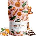 Oxify Organic Turmeric Root Herbal Tea - 100 Eco Friendly Tea Bags (100 Tea Bags, Turmeric)