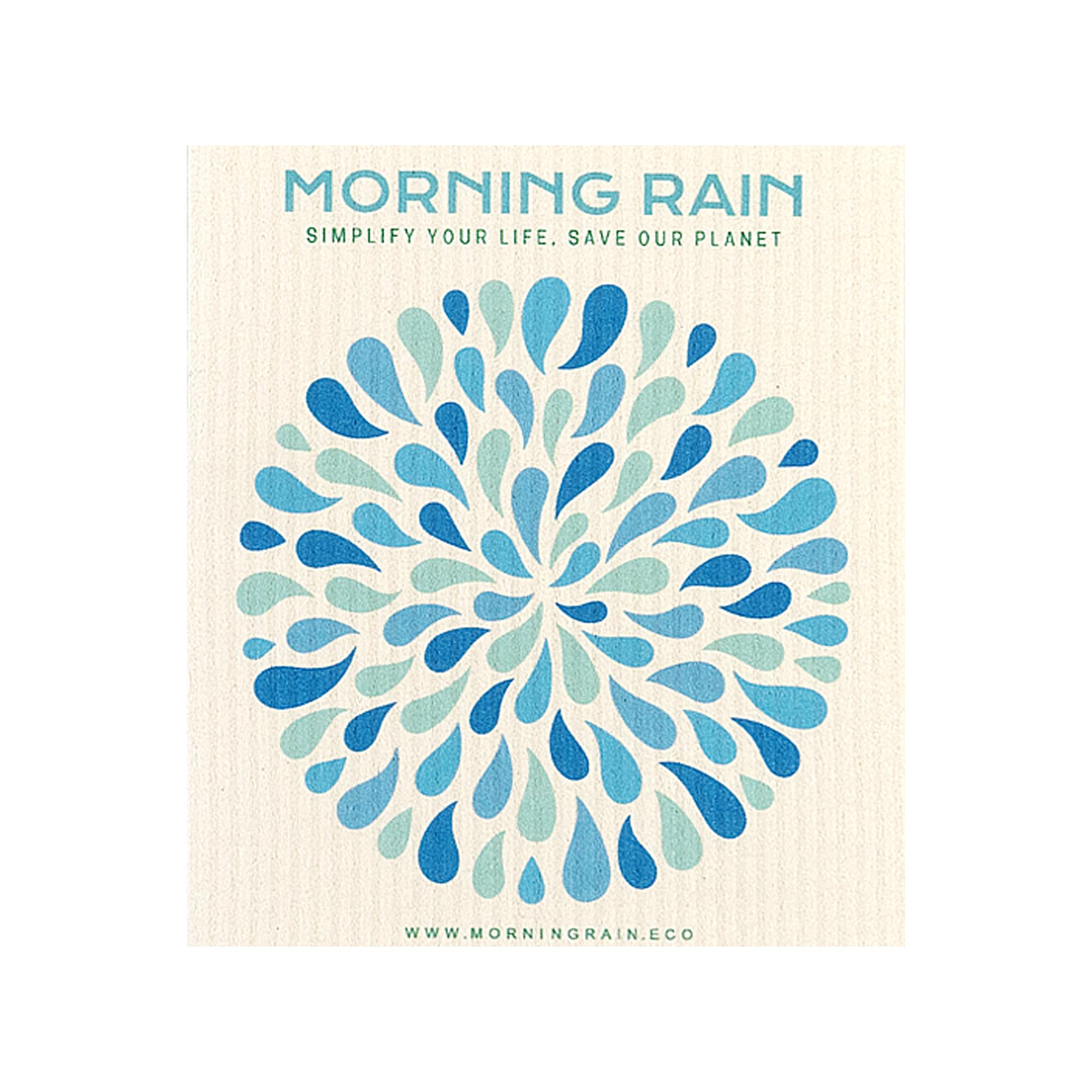 MorningRain Swedish Cloths for Kitchen, 7 Pack Watercolor Dish Towels, Washable Paper Towels, Non-Scratch Cellulose Sponge Cloths, No Odor