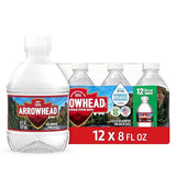 Arrowhead Mountain Spring Water Bottles, 12 Pack - Still Bottled Water with Naturally Occurring Minerals & Electrolytes for Taste - 8 Fl Oz