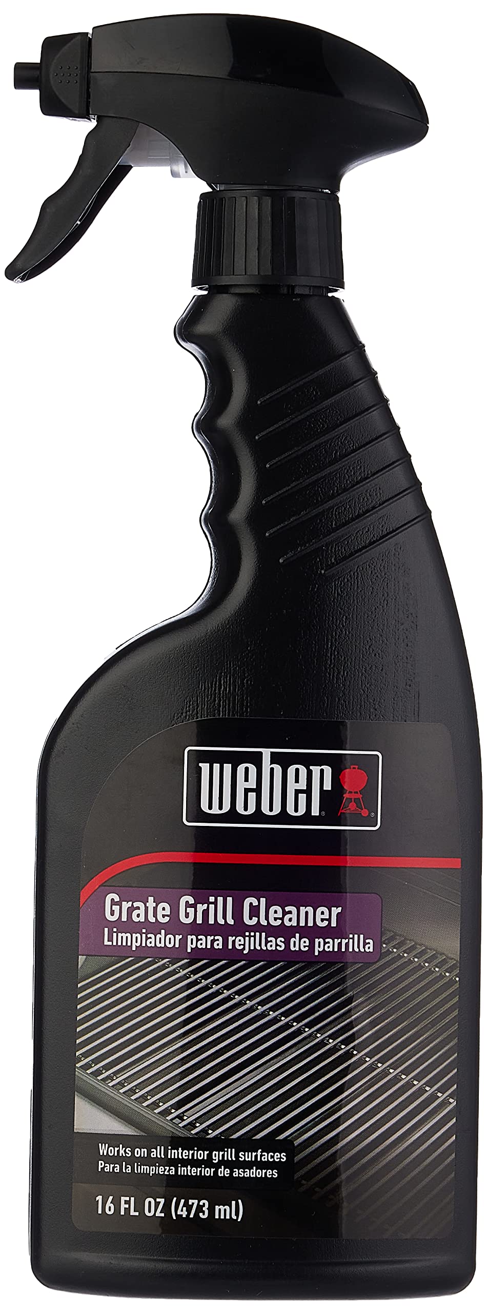 Weber Outdoor Grill Spray Bottle Cleaner & Degreaser, 16 oz - Safe, Non?Corrosive, Effective Formula for Stainless Steel & Cast?Iron Grates, Smokers