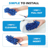 ZZ LAZYCOTTAGE 12 Pack Microfiber Dusters for Cleaning, High Duster with Extension Pole, Long Handled Feather Dusters, Household Cleaning Supplies