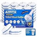 AZENTIX 50PCS Toilet Wand Refills - Compatible with Clorox Toilet Wand, Bathroom Bowl Cleaners, Disposable Brush Replacement Head Scrubbers, Scrubbing