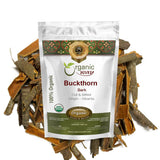 Organic Way Dried Buckthorn Bark (Frangula Alnus) Cut & Sifted - Organic & Kosher Certified | Raw, Vegan, Non GMO & Gluten Free | USDA Certified |