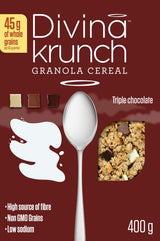 Divina Krunch Triple Chocolate Granola - 400g - Pack of 32
