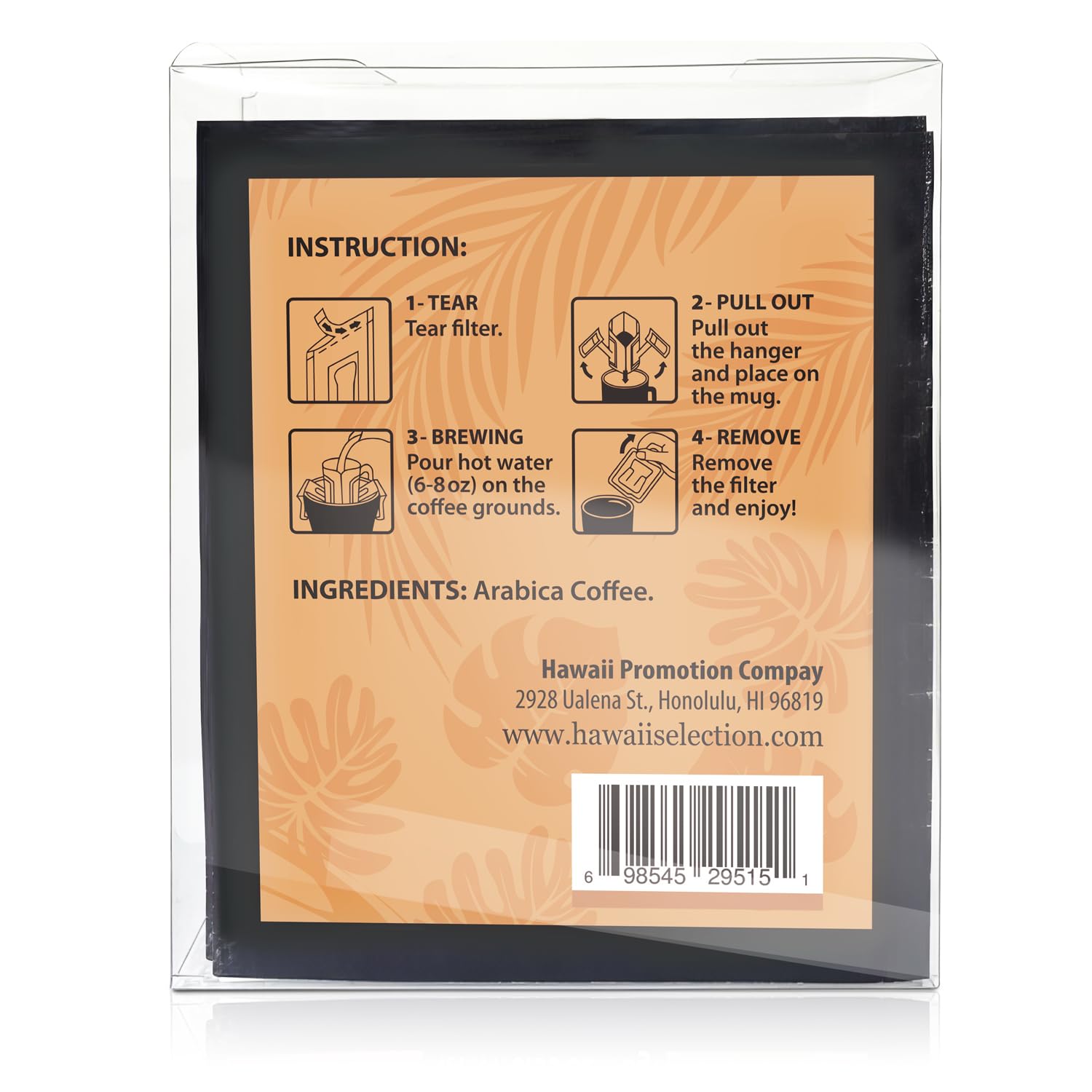 Hawaii Selection/ 100% Kona Coffee/Medium Roast/Single Serve/Pour Over Coffee/Drip Coffee / 5 pouches
