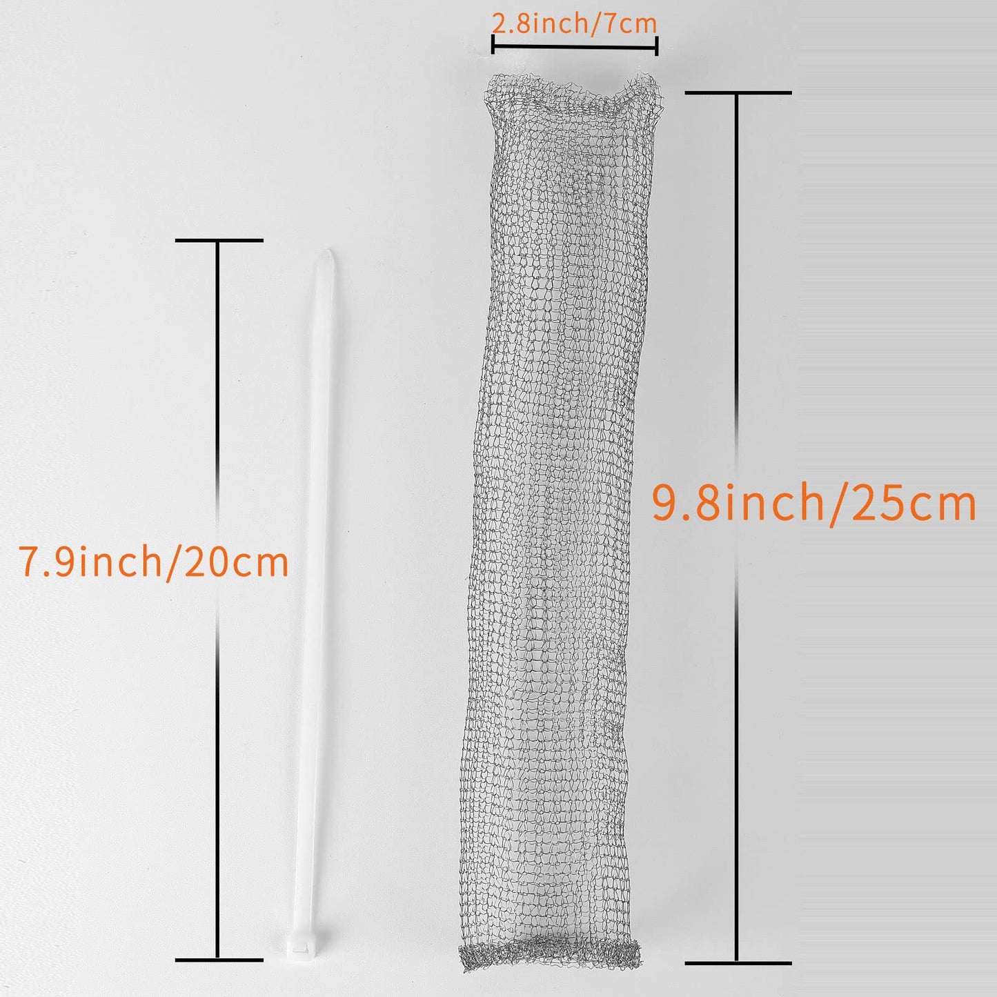 LVYOUIF Stainless Steel Washing Machine Lint Snare Traps, 12 PCS Washer Hose Lint Traps with 12 PCS Cable Ties, Laundry Mesh Washer Sink Drain Hose