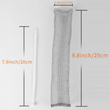 LVYOUIF Stainless Steel Washing Machine Lint Snare Traps, 12 PCS Washer Hose Lint Traps with 12 PCS Cable Ties, Laundry Mesh Washer Sink Drain Hose