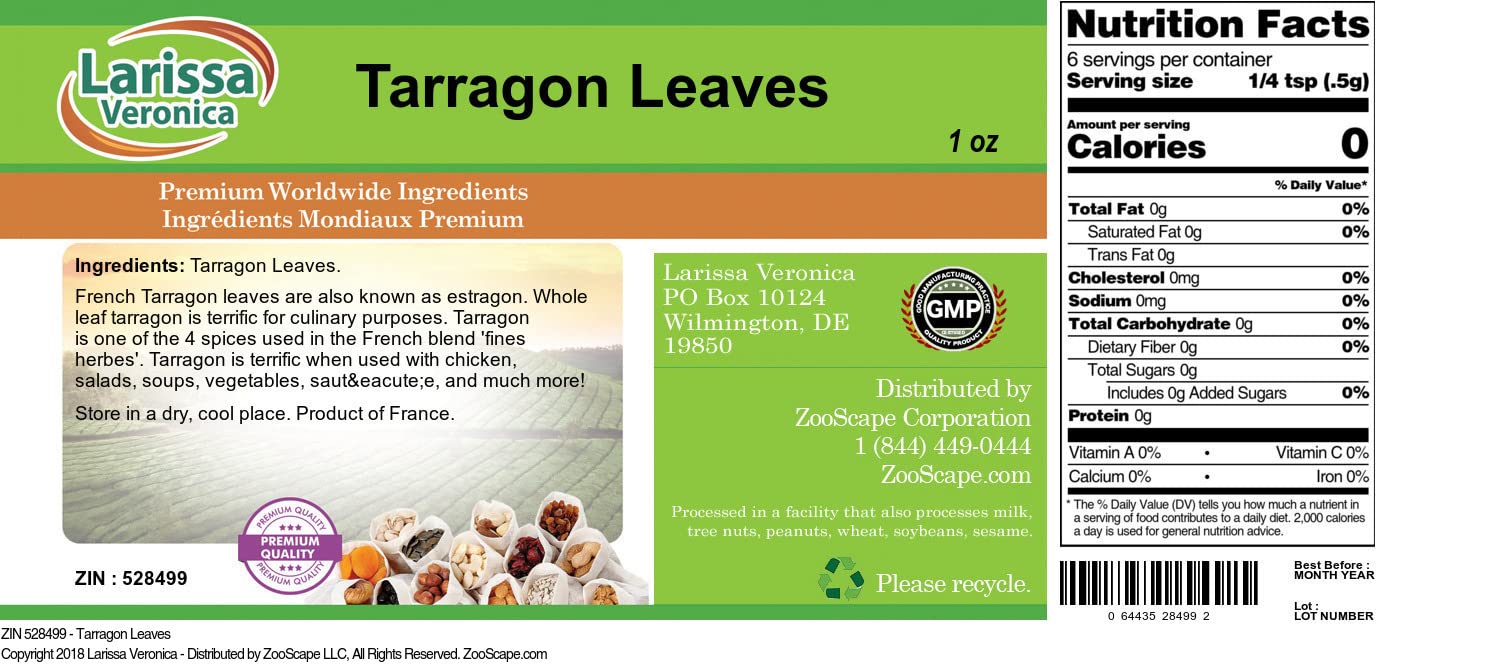 Tarragon Leaves (1 oz, ZIN: 528499) - 3 Pack