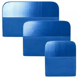 QIKUSI 3pcs/Set Carbon Fiber Film Install Squeegee Vinyl Car Wrap PPF Rubber Scraper Glass Window Tinting Household Cleaning Tool (Blue)