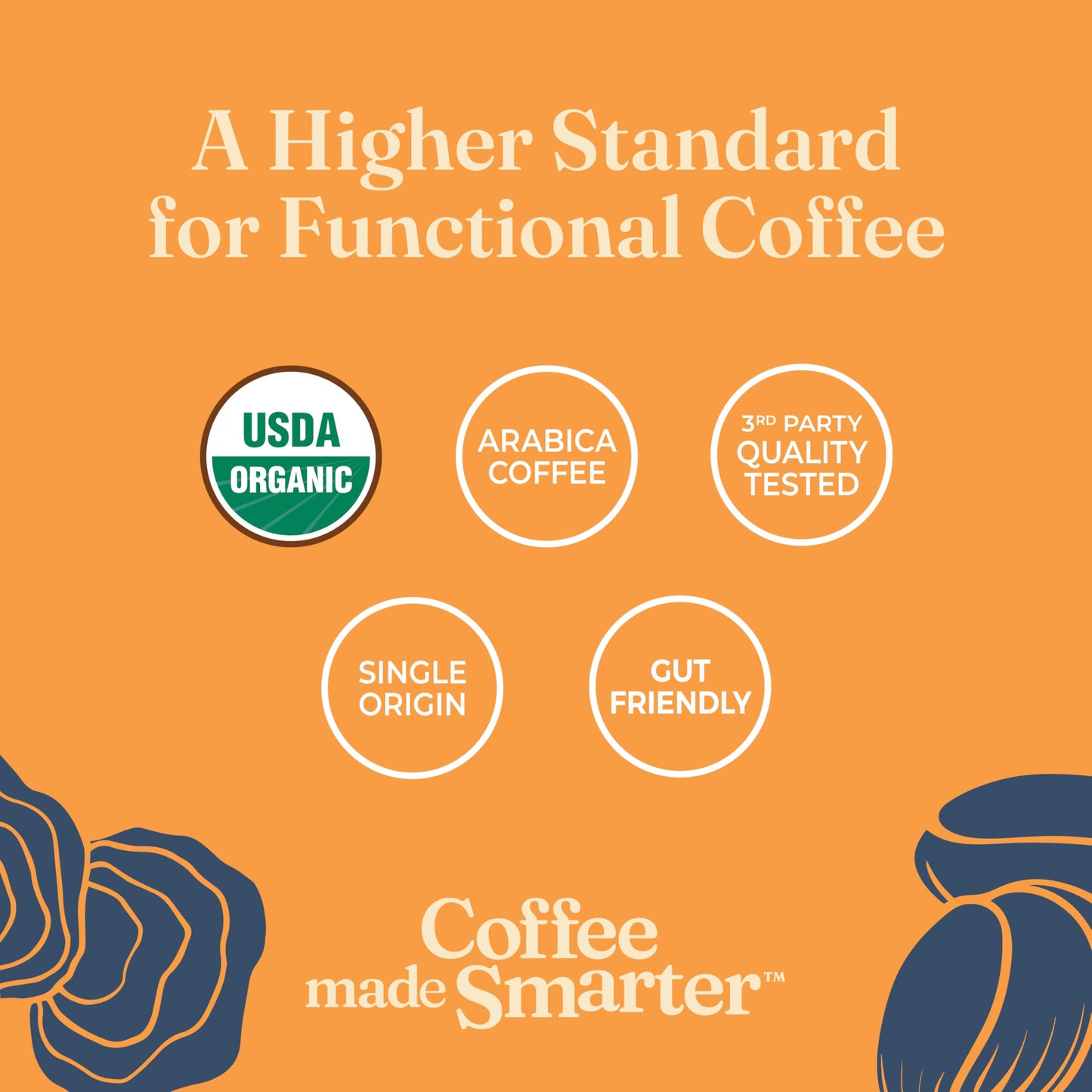 Four Sigmatic Organic Cold Brew Coffee Grounds | Dark Roast, Coarse Grounds with Lion's Mane and Chaga | Cold Brew Mushroom Coffee for Crash-Free
